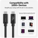 Hyper HyperDrive Next USB4 Type-C veiktspējas kabelis HD6500BKGL, 1.2 m, 240 W, 40 Gbps, 8K atbalsts, PD 3.1