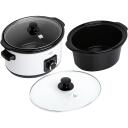 Adler Aeglane pliit AD 6413W, 5,8 l, 290 W, 3 temperatuuri seadistust, eemaldatav keraamiline kauss, karastatud klaasist kaas