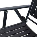 Besk Kokkuvolditav turistikohver 9137826, 63cm, 53cm, 93cm, must, metallraam, plastist iste, k&auml;etugedega