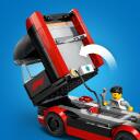 Lego F1 kravas auto 60445, 1086 detaļas, 5 minifigūras, 8+ gadi, zema piekabe, Formula 1 simulatora telpa