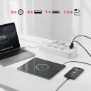Maclean pagarinātājs MCE389 W, 6x F, 4x USB-A, 1x USB-C, 2500W, 1.5m, balts