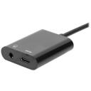 Digitus USB Type-C adapteris, AK-300400-002-S, 20cm, 5A, USB 3.1 Gen 2, audio / USB, melns
