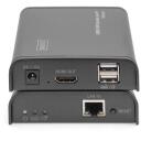 Digitus HDMI KVM IP papla&scaron;inātāja komplekts DS-55202, 1920 x 1080 pikseļi, 80 m, 1xRJ-45, 1A, 5V, USB, alumīnijs