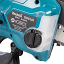 Makita DUC101Z01 belaidė &scaron;akų pjūklė 18 V be&scaron;epetė variklis 320 W, 100 mm kreipiančioji, 8 m/s grandinės greitis, automatinis grandinės tepalas, 0.05 L alyvos bakas, 0.325&Prime; žingsnis, 76 dB garso lygis, rankos apsauga komplekte, akumuliatorius ir įkroviklis neįtraukti mėlyna-juoda