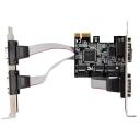 Lanberg PCI Express kaart PCE-DB9-004, 4 x RS-232, PCIe, 50 bps kuni 16 Mbps/port, toetab RS232, RS485, RS422