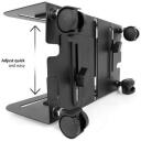 Maclean Mount Castor platform MC-851, 260mm, 119mm, 128mm, 10kg, melna, riteņi, brīdinājumi