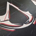 Subsonic Datorspēļu galds Assassins Creed SA5706-AC1, 120cm, 60cm, 75cm, 18kg, melna, sarkana, tērauds, MDF, augstuma regulē&scaron;ana