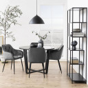 Pusdienu galds AMBLE D110xH75cm, melns marmors AC85738 Allit