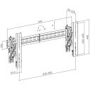 Sbox televizora kron&scaron;teins LVW02-48T, 37-70'', 70kg, 800x400, melna, tērauds, fiksēts, siena