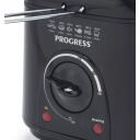 Progress Фритюрница EK2969PBLKVDE, 950W, 1л, 1 корзина, съемная корзина, регулируемый терморегулятор, фильтр запахов