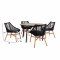 Dārza mēbeļu komplekts HELSINKI galds un 4 krēsli, K20533, HOME4YOU