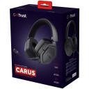 Trust ausinės GXT492 Carus, 20-20000 Hz, 1.2 m laidas, 50 mm garsiakalbiai, nuimamas mikrofonas, juoda