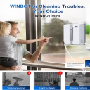 Window-cleaning robot with smart route planning and automatic glass attachment grey/white WINBOT MINI Ecovacs