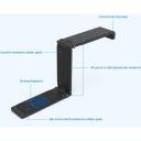 Zalman K&otilde;rvaklappide hoidja ZM-FH10 BK, 15.9cm, 2.5cm, 7.5cm, Alumiinium, Kumm, Teras, Kraapimisvastane