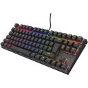 Genesis Mehāniskā Spēļu Tastatūra THOR 303 NKG-1881, 87 taustiņi, Vadu, RGB LED, Outemu Peach Silent, melna