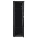 Lanberg Vaba seisva rack FF01-6842-12B, 600x800x2055mm, 42U, 800kg, IP20, 4 230V ventilaatorit, karastatud klaas