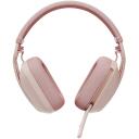 Logitech k&otilde;rvaklapid ZONE VIBE 100/981-001224 traadita, Bluetooth, 30 m, 18 h k&otilde;neaeg, 2 mikrofoni, roosa