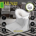 Foot warming device with 4 levels and remote control made of soft plush fabric with removable thermal lining 140W Grey AD7432 Adler