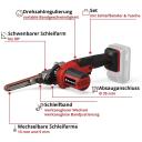 Einhell juhtmeta lintfail TE-BF 18 Li-solo 4461000, 18V, 457mm, 9mm, 13mm, 250-1700m/min, 12 lihvpaberit, tolmuadapter