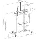 Sbox TV statīvs FS-3610-W, 60&ndash;100'' (152&ndash;254 cm), 100kg, VESA 200x200 &ndash; 1000x600, balts