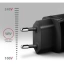 Axagon sieninis įkroviklis ACU-PQ30 30W, 100-240V, 2xUSB, greitas įkrovimas, perkrovos apsauga, juodas