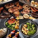 Газовый гриль для мяса и овощей 18.8kW 4 горелки нержавеющая сталь BBQ201 331201 Browin