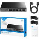 Cudy GS1024, galda komutators, GS1024, 24x10/100/1000 Mbps, 48 Gb/s, 15 W, 8000 MAC adre&scaron;u, 100 m