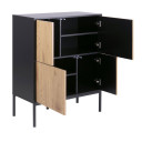 Kumode SEAFORD 80x40xH103cm, ozols/melns AC81685 Allit