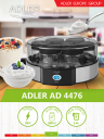 Super convenient yogurt maker with 7 jars 200 ml 20W AD4476 Adler