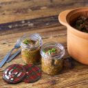 346 ml keeratava kaanega purk v&auml;rviliste kaantega - 6 tk BROWIN 132351, klaas, &Oslash;82 mm, 8.6x8.6x9.8 cm