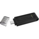 Kingston USB-m&auml;lupulk DT70/128GB, 128 GB, USB-C, USB 3.2 Gen 1, must, 1 tk