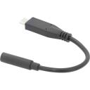 Digitus USB Type-C audio adapteris kabelis, AK-300321-002-S, 0.2m, 24bit/48KHz, USB 3.1, melns