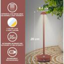 Beper Galda lampa P207ILI151, 1.5W, Tum&scaron;i sarkans, LED, 1 spuldze, Aptum&scaron;o&scaron;ana, Gaismas temperatūras regulē&scaron;ana