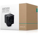 Deepcool procesoriaus au&scaron;intuvas AK500 Zero Dark R-AK500-BKNNMT-G-1, 68.99 cfm, 31.5 dBA, 5 varinių &scaron;ilumos vamzdžių