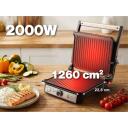 Eldom GK200 GRILO kontaktinis grilis, 2000 W, 230 &deg;C, 1 zona, nerūdijantis plienas, LED ekranas, reguliuojamas termostatas