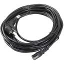 Lanberg CEE 7/7 kuni IEC 320 C13 toitekaabel CA-C13C-11CC-0100-BK, 10 m, 10 A, must, 90&deg; nurk