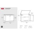 Keter Aia kuur 29213179 tamme puu toon, 190 x 109 x 132,5 cm, lukustatavad uksed, ventilatsioon