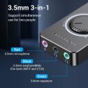 Vention USB garso kortelė CDRBB, 16 bit, 44100-48000 Hz, USB, 3.5 mm, 2 mygtukai, 0.15 m, juoda