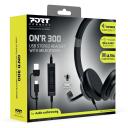 Port Connect austiņas PRO ON'R 300 912001, 32 &Omega;, 20-20k Hz, melna, trok&scaron;ņu slāpē&scaron;ana, stereo, vadu