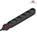 Maclean pikendus MCE188, 2300W, 5m, 6 pesa, must, laste kaitse, l&uuml;liti