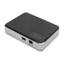 Digitus USB keskseade DA-70220, 4 x USB 2.0, 480 Mbit/s, aktiivne, 0,66 m, must ja h&otilde;be