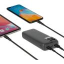 Rivacase Power Bank VA2521, 20000 мАч, 20W PD, 2xUSB-A, 1xUSB-C, ЖК-дисплей, серый