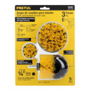 Metāla birstī&scaron;u komplekts urbjiem, 3 gab. Pretul&reg; JCE-3P TRUPER