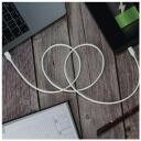 Emos USB кабель SM7015W, 1м, белый, 2.0, 27W, 3A, 480Mbit/s, PVC, сертифицированный MFi, для зарядки/передачи данных