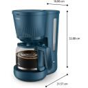 Philips Kavos aparatas HD7411/70, Galia 1080 W, Vandens talpa 1.32 L, Talpa 10 puodelių, Spalva Mėlyna