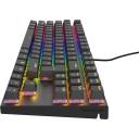 Genesis Mehāniskā Spēļu Tastatūra THOR 303 NKG-1881, 87 taustiņi, Vadu, RGB LED, Outemu Peach Silent, melna