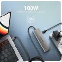 Axagon USB keskjaam HMC-5H 5in1, 3x USB 5Gbps, 1x HDMI, 100W PD, 1m kaabel
