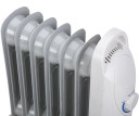 Efficient oil-filled radiator with 7 fins 700 W white with automatic power adjustment and overheat protection MS7804 Mesko
