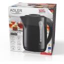 Adler Veekeetja AD 1244b, 1850 W, 2,5 L, Plastmass, 360&deg; p&ouml;&ouml;ratav alus, Must