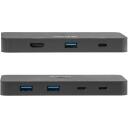 Club3D KVM komutators CSV-2512, 1 HDMI, 3 USB-C, 3 USB 3.2, melns